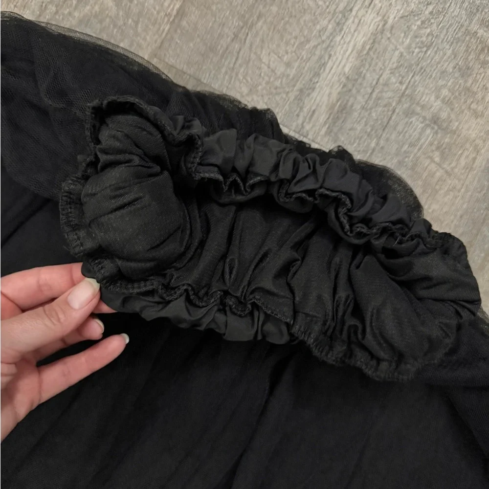 Black Tulle Skirt Halloween Goth Fairy Sz XS-L